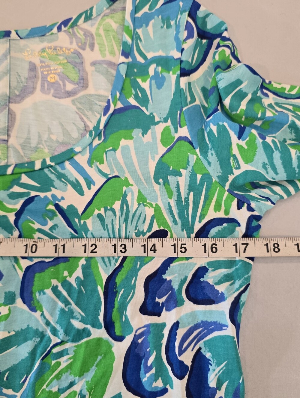 Lilly Pulitzer Women's Kenzie 3/4 Sleeve Cotton Dress Agate Green Lazy River Med - Picture 10 of 10